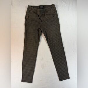 Liverpool Olive Green Checked Skinny Jegging Stretch Pants  Women’s 8/29